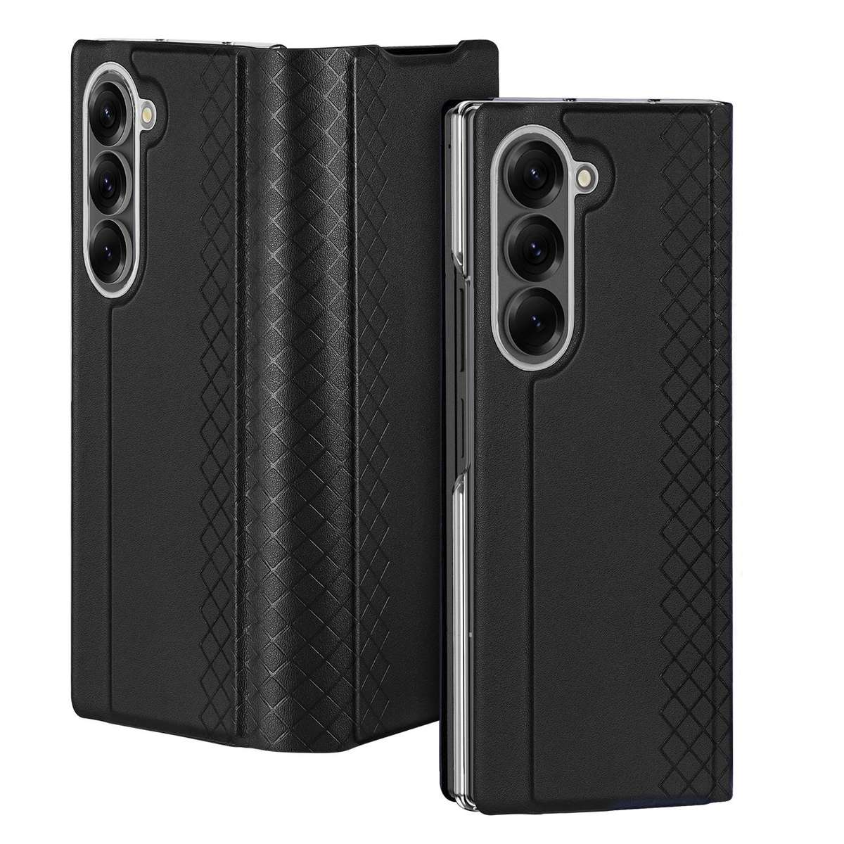 For Samsung Galaxy Z Fold7 5G DUX DUCIS Bril Series PU + TPU Phone Case(Black)