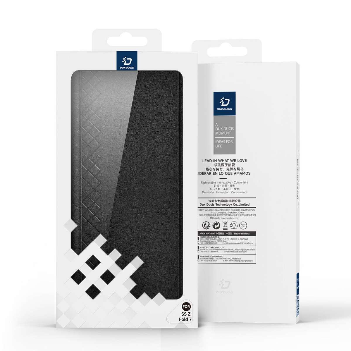 For Samsung Galaxy Z Fold7 5G DUX DUCIS Bril Series PU + TPU Phone Case(Black)