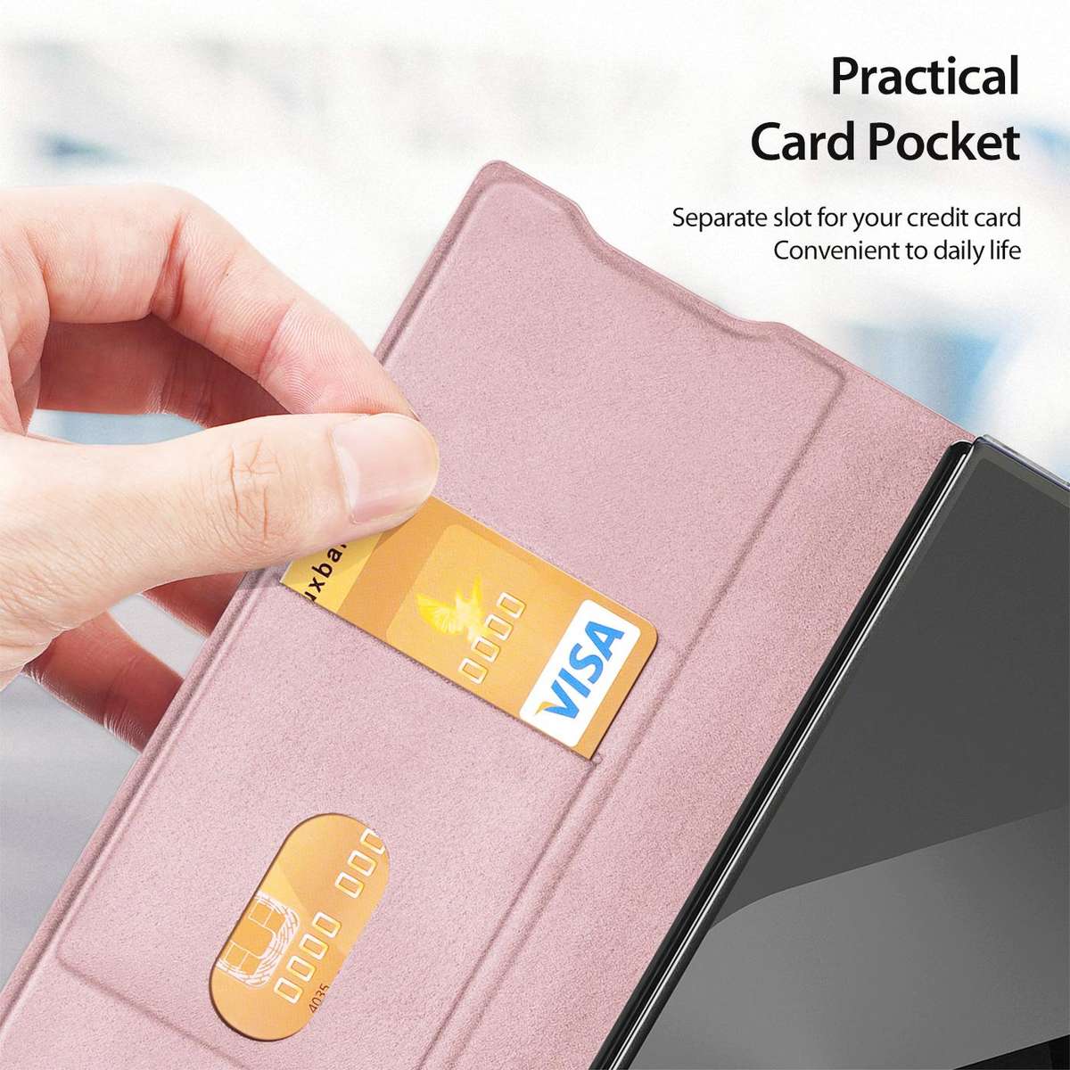For Samsung Galaxy Z Fold7 5G DUX DUCIS Bril Series PU + TPU Phone Case(Pink)