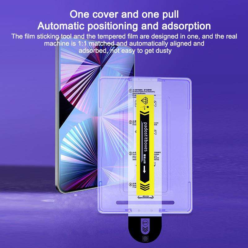 For iPad 10.2 2021 / 2020 Dust-Free Easy Install HD Tempered Glass Film
