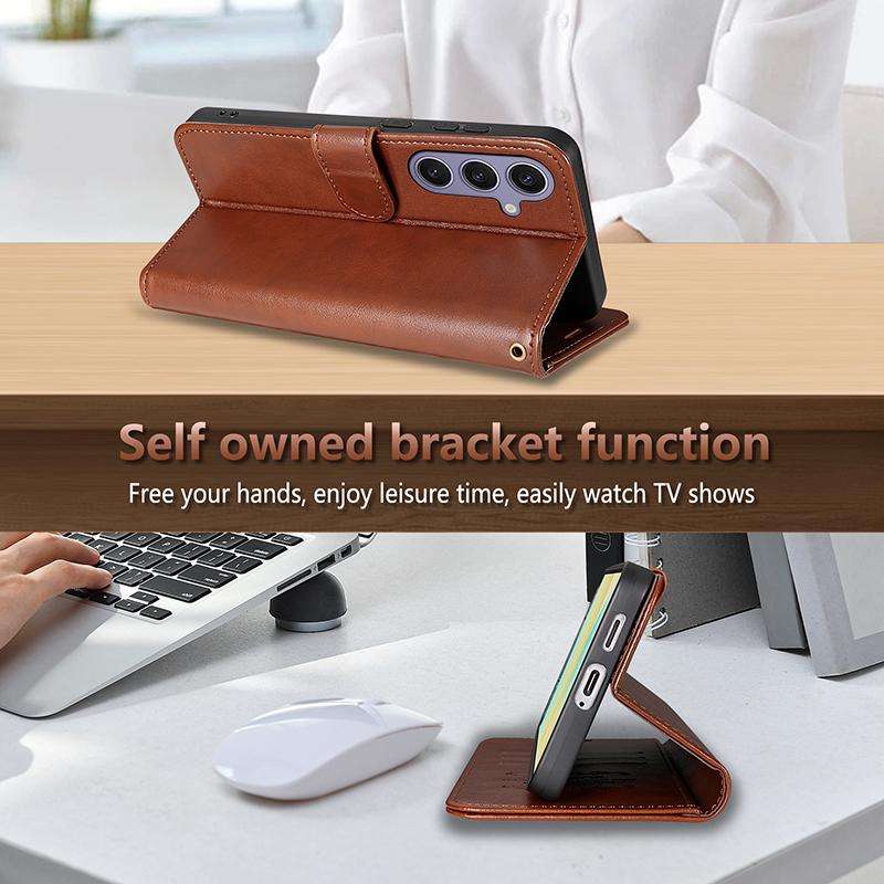 For Samsung Galaxy S23 FE 5G AZNS Sheepskin Texture Flip Leather Phone Case(Red)
