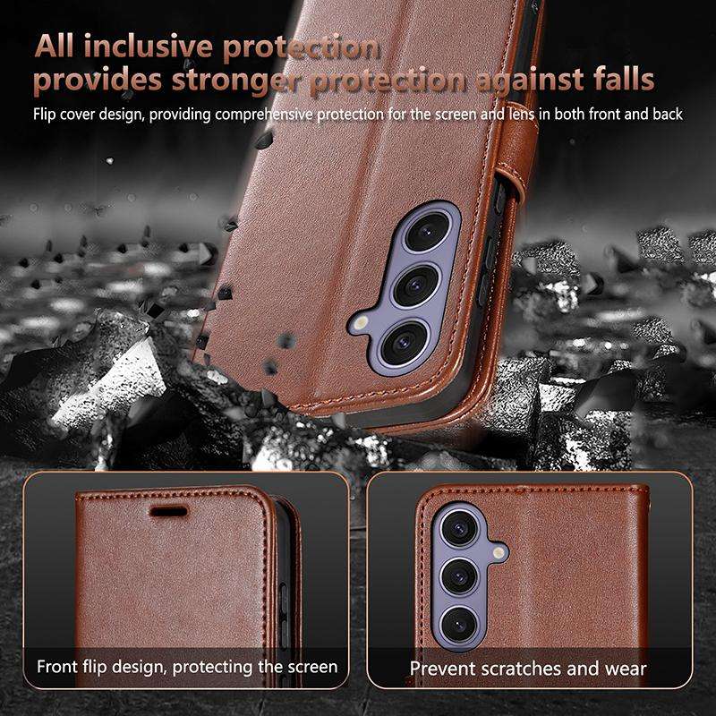 For Samsung Galaxy S23 FE 5G AZNS Sheepskin Texture Flip Leather Phone Case(Red)