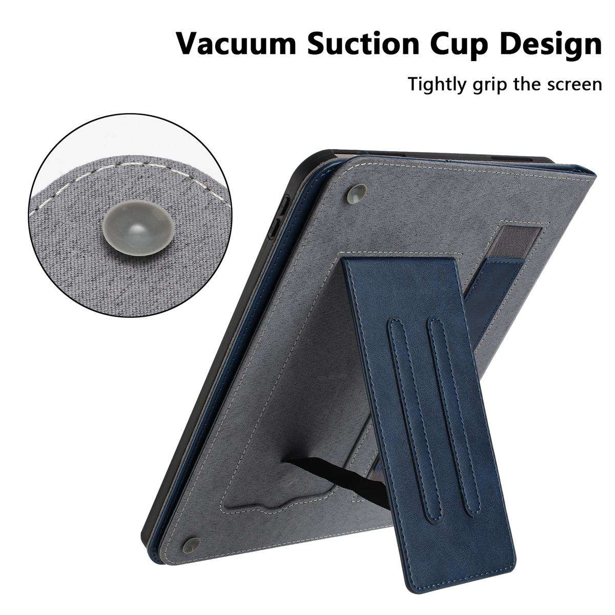 For Samsung Galaxy Tab S10+ / S9+ Multifunctional Wristband Leather Tablet Case(Dark Blue)