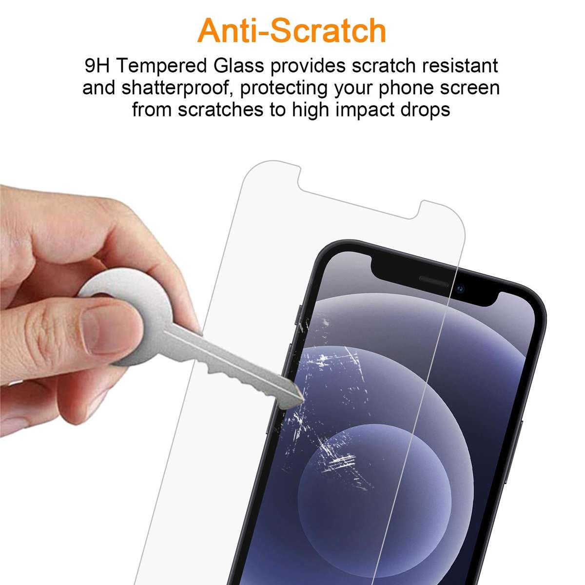 For iPhone 12 mini 10pcs xDfind 0.26mm 9H 2.5D Middle Aluminum Tempered Glass Film