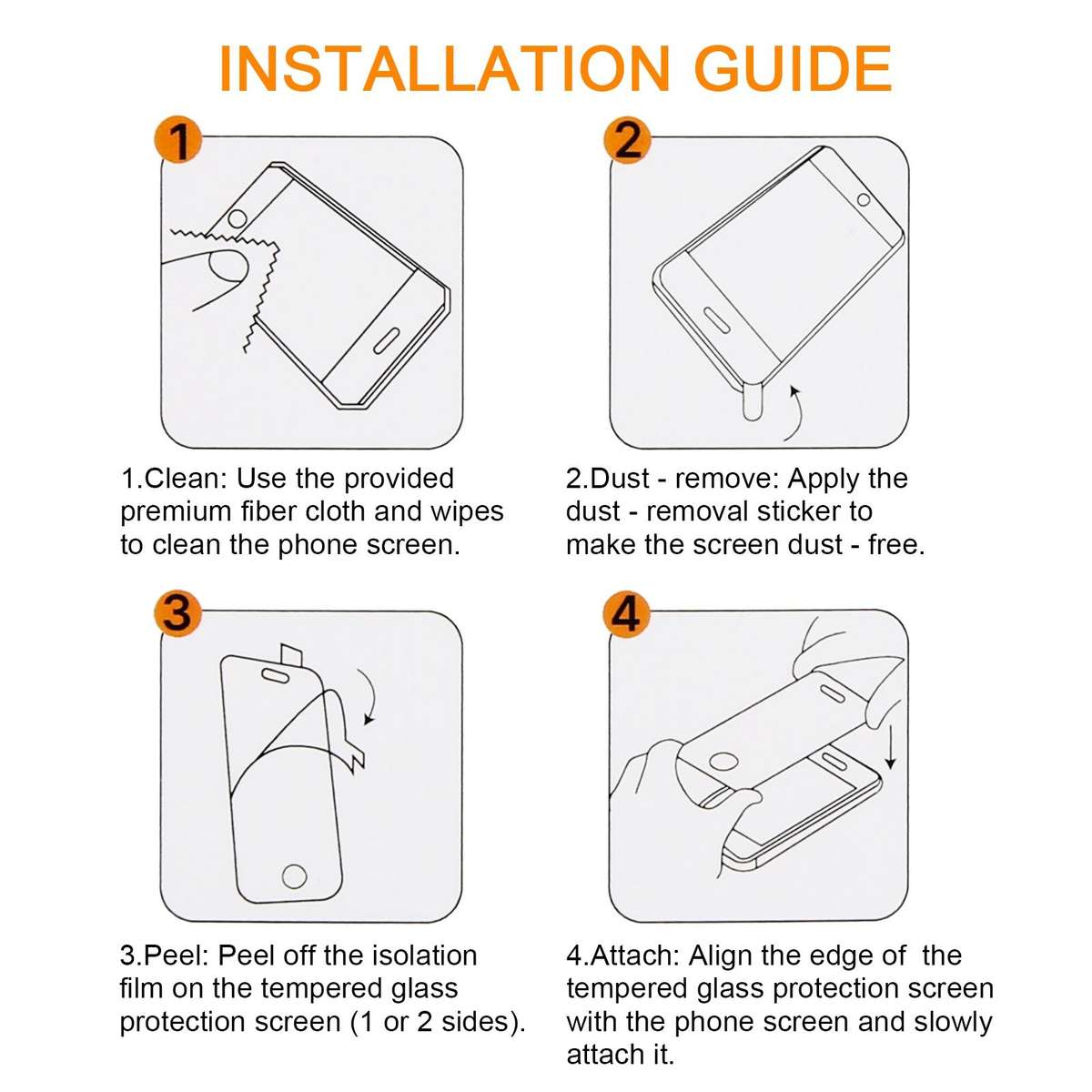 For iPhone 12 mini 10pcs xDfind 0.26mm 9H 2.5D Middle Aluminum Tempered Glass Film