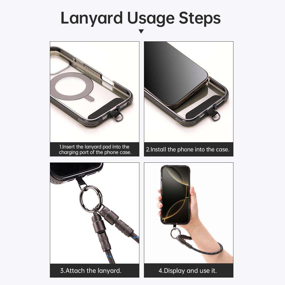 ROCK R15 Type-C to 8 Pin 27W Phone Lanyard Fast Charging Zinc Alloy Data Cable, Length:30cm(Creamy