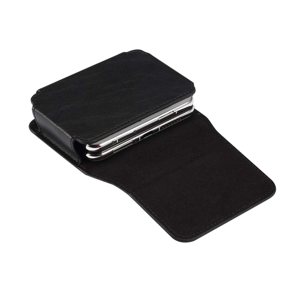 Multi-functional Faux Leather Waist-Hanging Bag For Foldable Phone , Size: 10 x 7.8 x 2.8cm(Black)