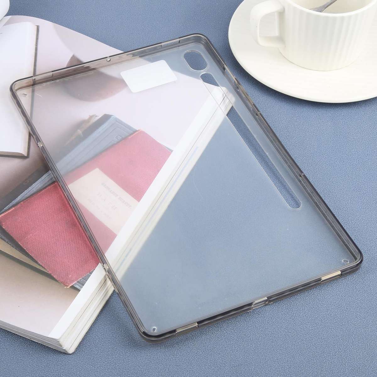 For Samsung Galaxy Tab S9 / S10 FE Color TPU Hybrid Clear Acrylic Tablet Case(Black)