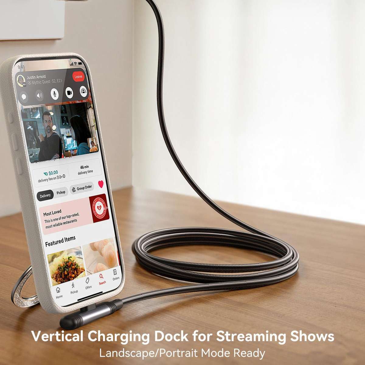 JOYROOM S-A56 EnjoyX Series 3A USB to 8 Pin 90 Degree Fast Charging Data Cable, Length:1.2m(Black)