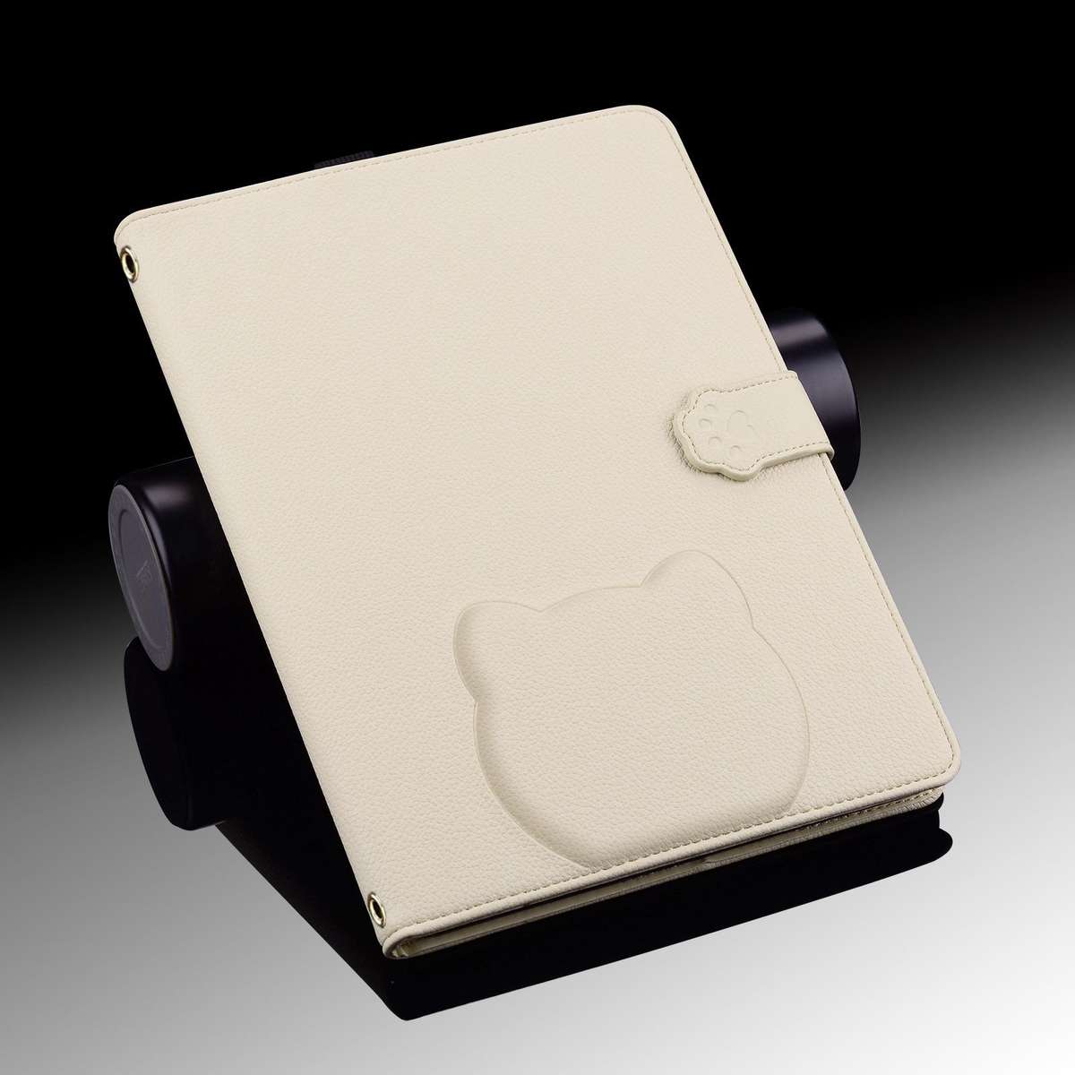 For Amazon Kindle Scribe 10.2 2022 / 2024 Cat Skin-feel Litchi Leather Tablet Case(Apricot White)