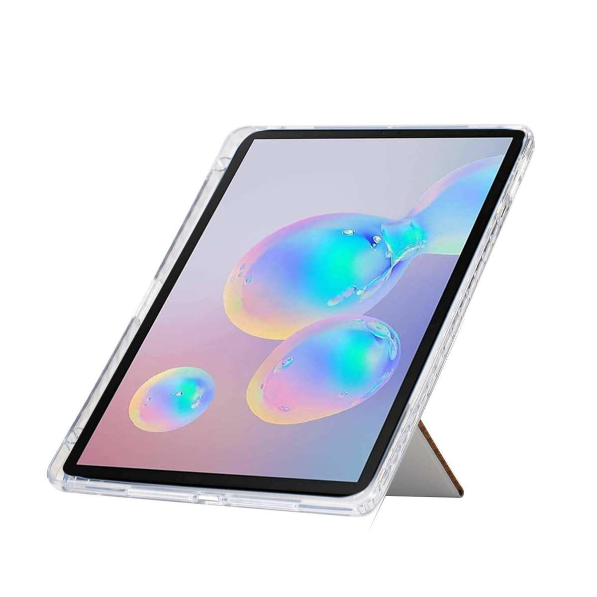 For Samsung Galaxy Tab S10 FE / S9 Y-Fold Pyramid Texture Smart Leather Tablet Case(Purple)
