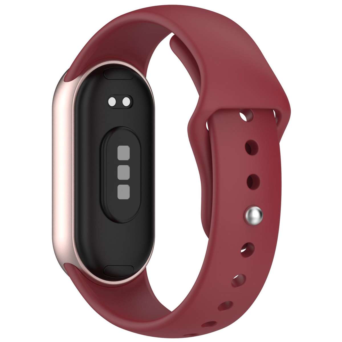 For Xiaomi Smart Band 10 / 9 / 8 xDfind Reverse Buckle Silicone Watch Band(Wine Red)