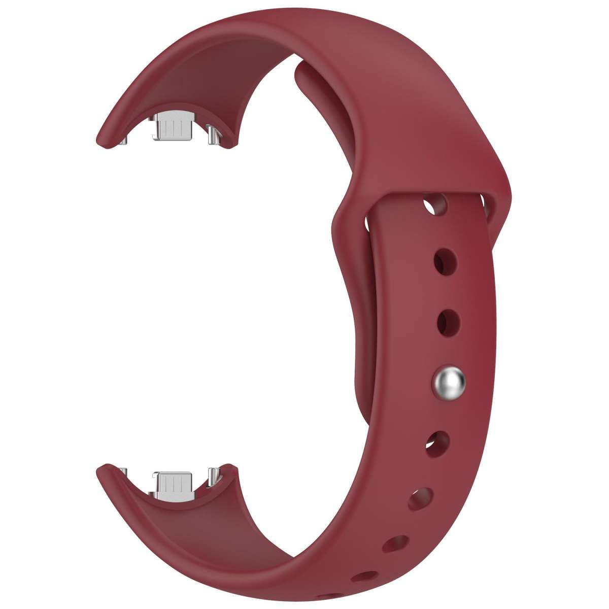 For Xiaomi Smart Band 10 / 9 / 8 xDfind Reverse Buckle Silicone Watch Band(Wine Red)
