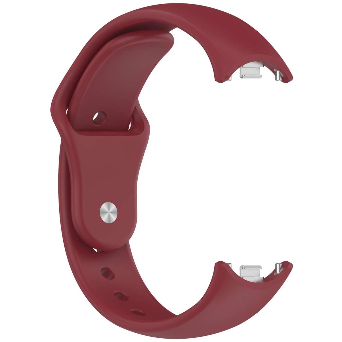 For Xiaomi Smart Band 10 / 9 / 8 xDfind Reverse Buckle Silicone Watch Band(Wine Red)