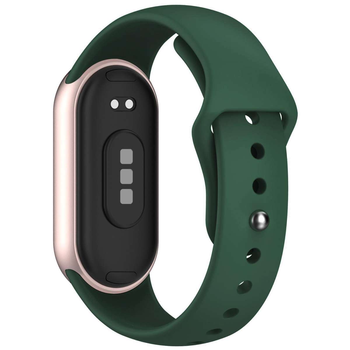 For Xiaomi Smart Band 10 / 9 / 8 xDfind Reverse Buckle Silicone Watch Band(Pine Green)