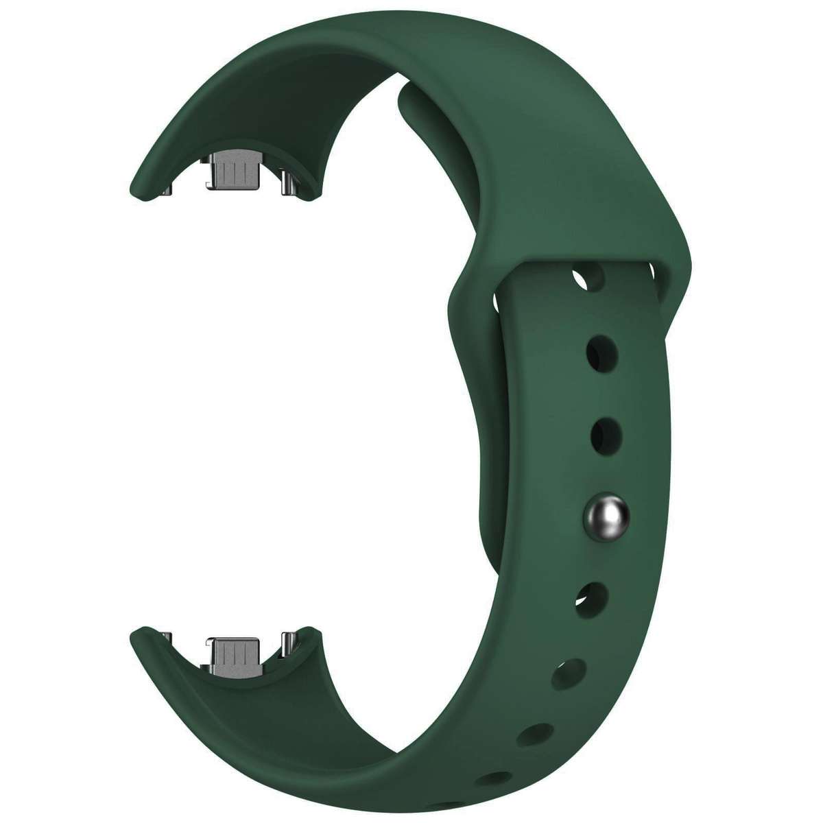 For Xiaomi Smart Band 10 / 9 / 8 xDfind Reverse Buckle Silicone Watch Band(Pine Green)