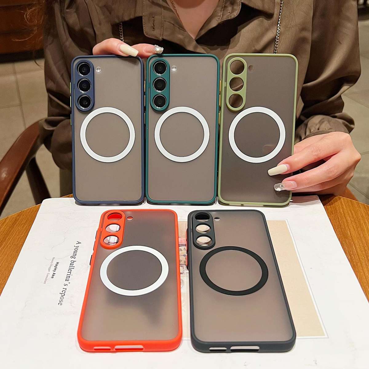 For Samsung Galaxy Note20 4G / 5G Hawkeye Skin Feel MagSafe Phone Case(Army Green)