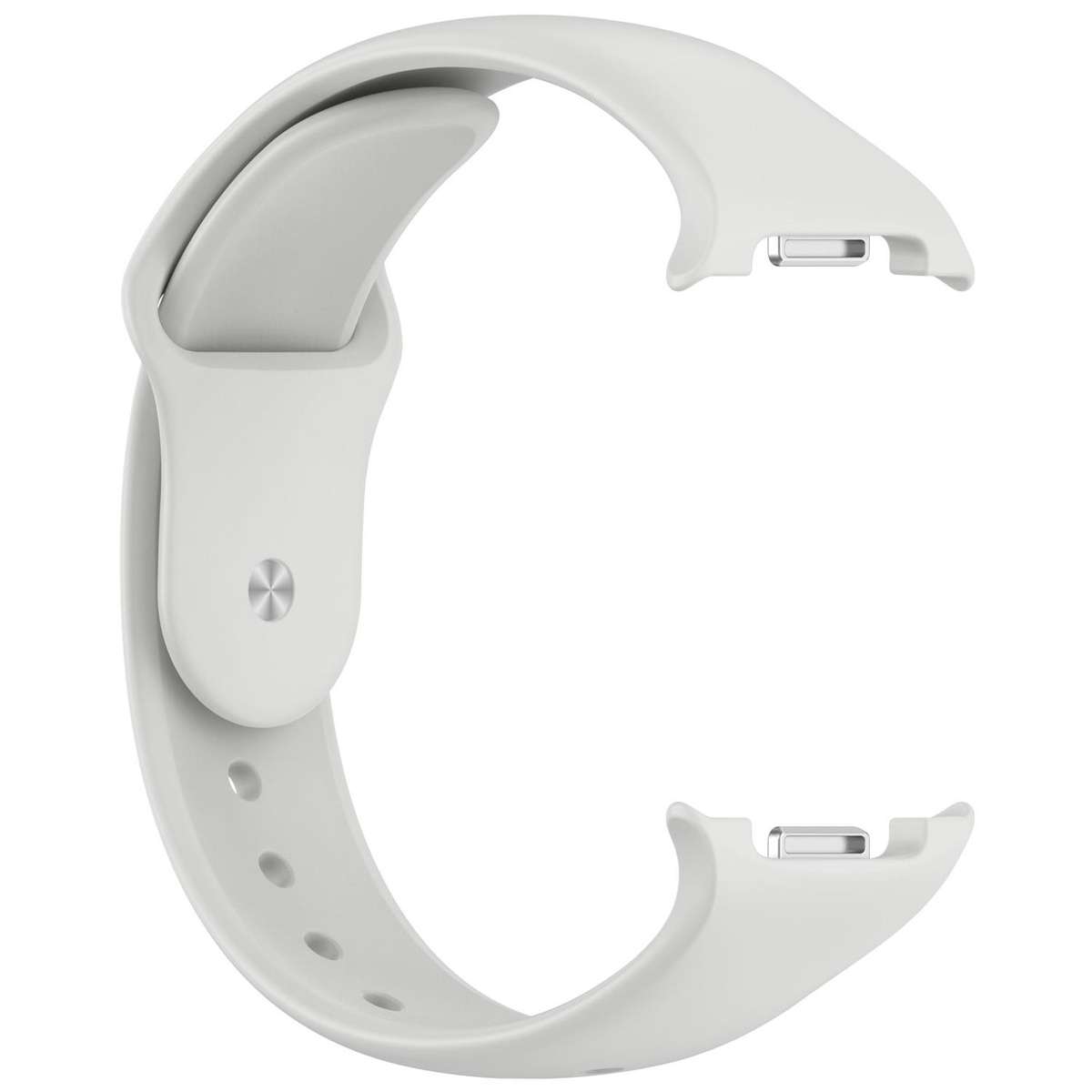 For Samsung Galaxy Watch8 / 8 Classic xDfind Reverse Buckle Silicone Watch Band(Light Grey)