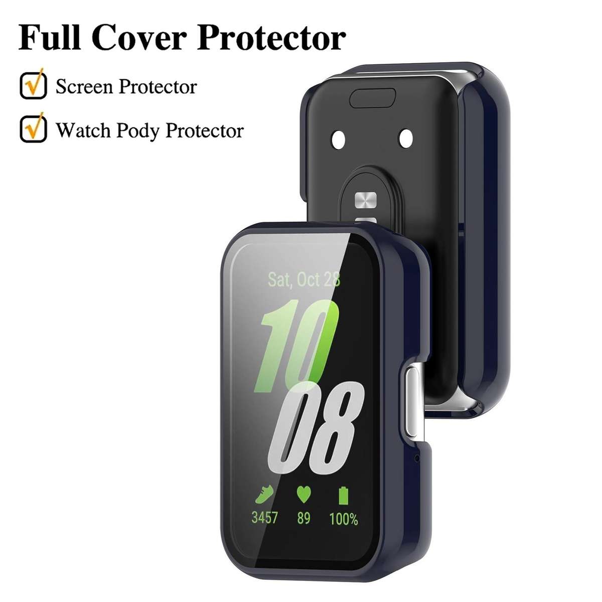 For Samsung Galaxy Fit3 xDfind Tempered Film Integrated PC Watch Protective Cover(Blue)