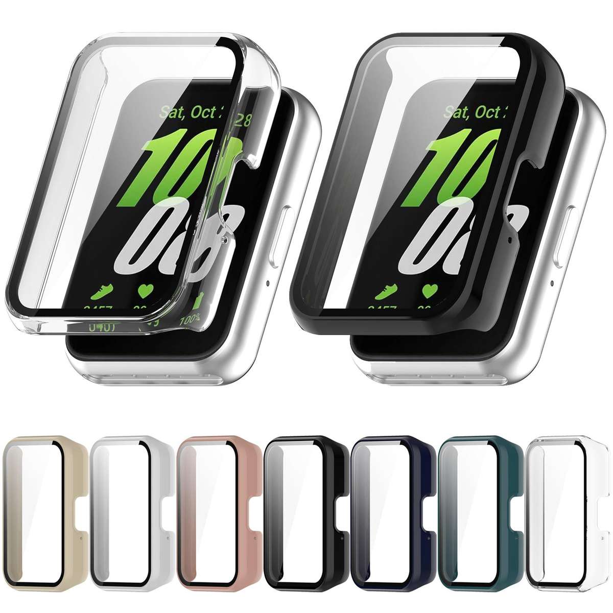For Samsung Galaxy Fit3 xDfind Tempered Film Integrated PC Watch Protective Cover(Blue)