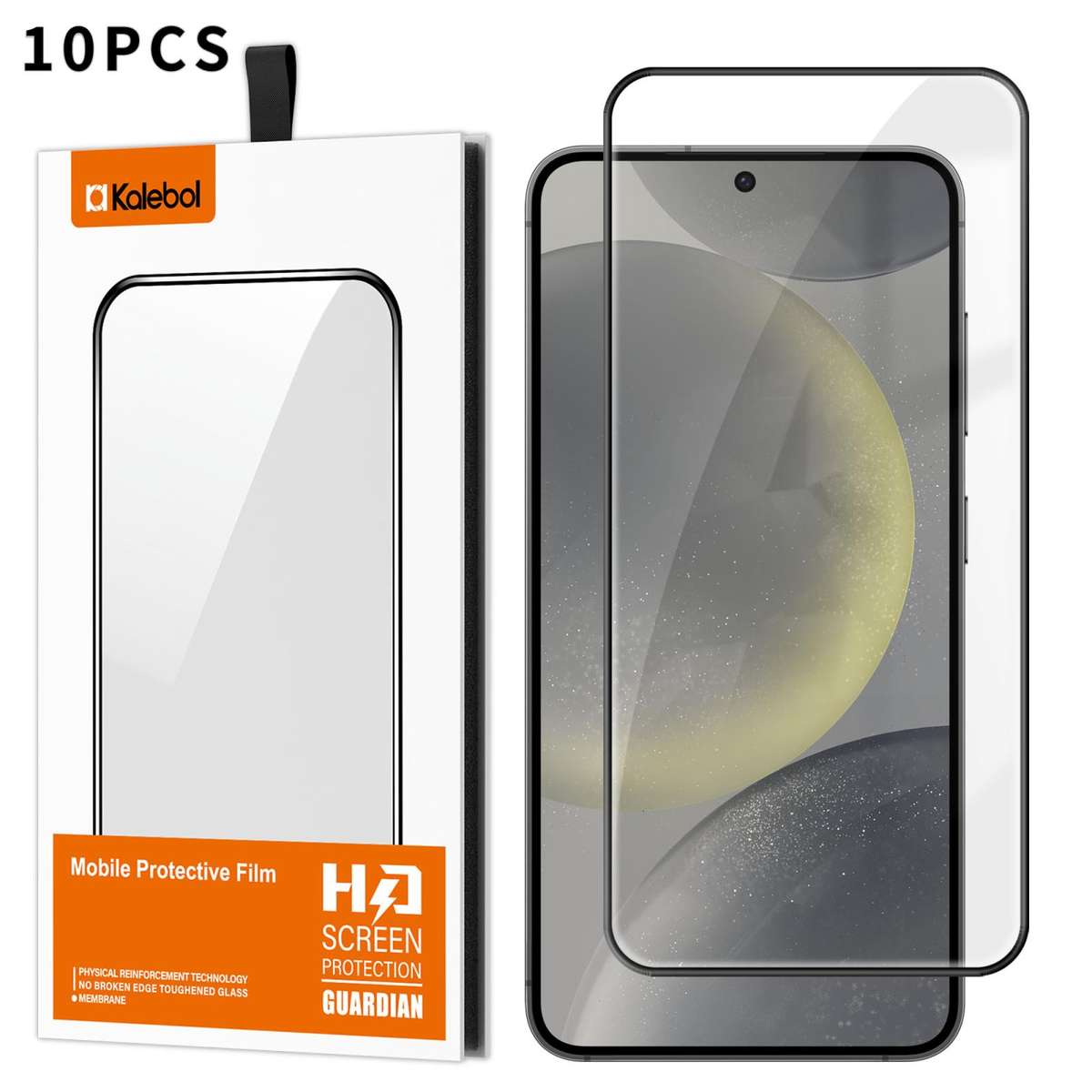 For Samsung Galaxy S24+ 5G 10pcs Kalebol High-Aluminum Screen-Printed Full-Coverage Anti-Fingerpri