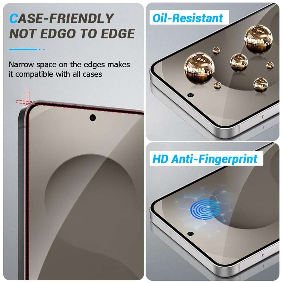 For Samsung Galaxy S24+ 5G 10pcs Kalebol High-Aluminum Screen-Printed Full-Coverage Anti-Fingerpri