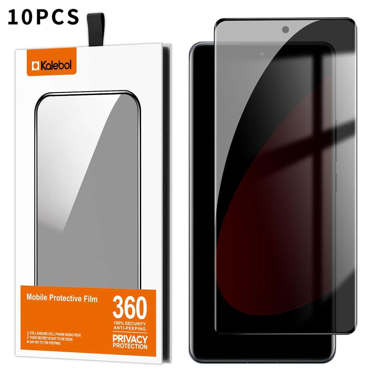 For Xiaomi 12S Pro 10pcs Kalebol Curved High-Aluminum Screen-Printed Full-Coverage Anti-Fingerprin