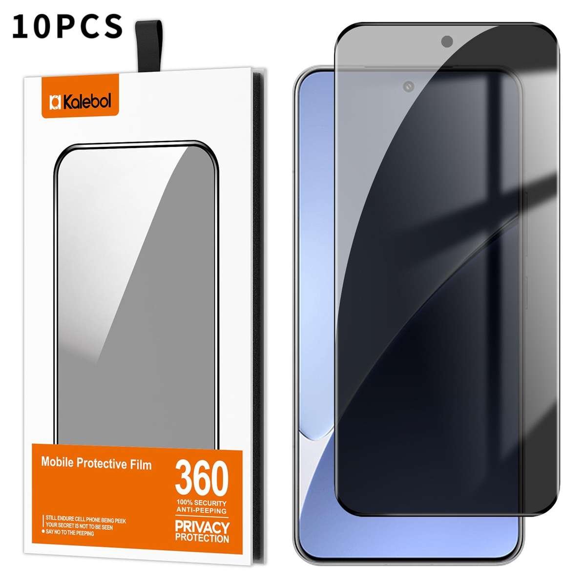 For Xiaomi 15 Pro 10pcs Kalebol Curved High-Aluminum Screen-Printed Full-Coverage Anti-Fingerprint