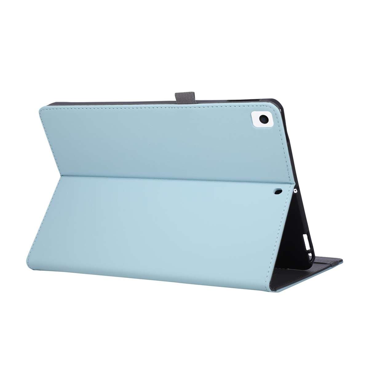 For iPad 10.2 2020 / 2019 / 10.5 2019 Macaron Color Hand Grip Leather Tablet Case with Holder(Ligh