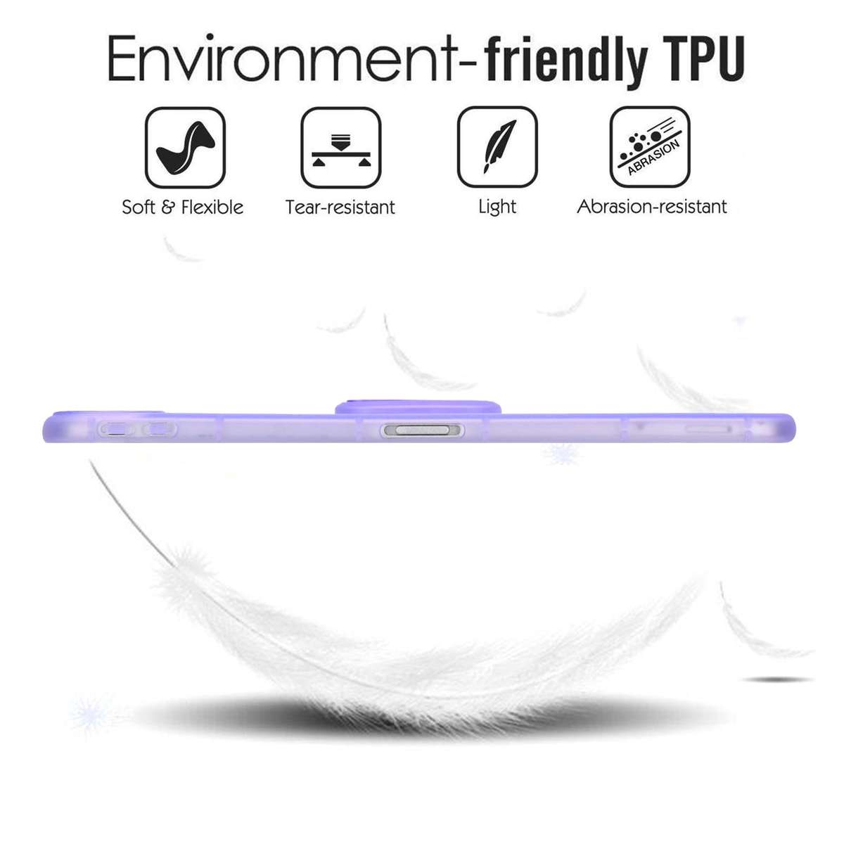 For iPad Air 10.9 2022 / 2020 / Pro 11 2018 Semi-Transparent TPU Shockproof Tablet Case with Holde