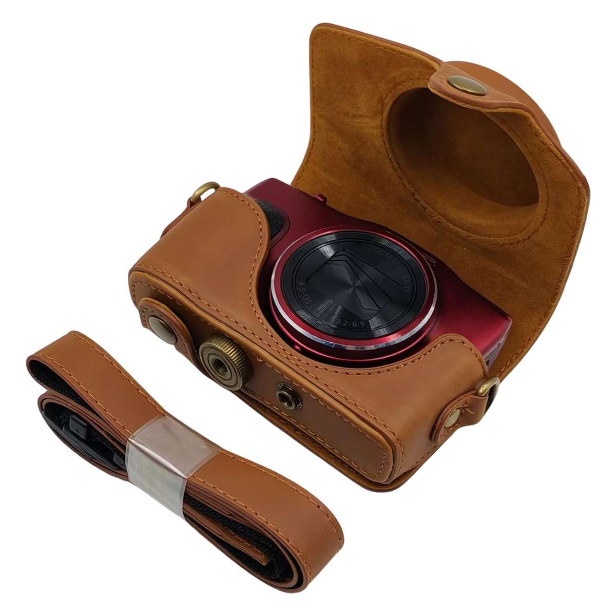 For Canon PowerShot SX710 HS / SX700 HS Retro Leather Full Body Camera Cover Bag with Strap(Brown)