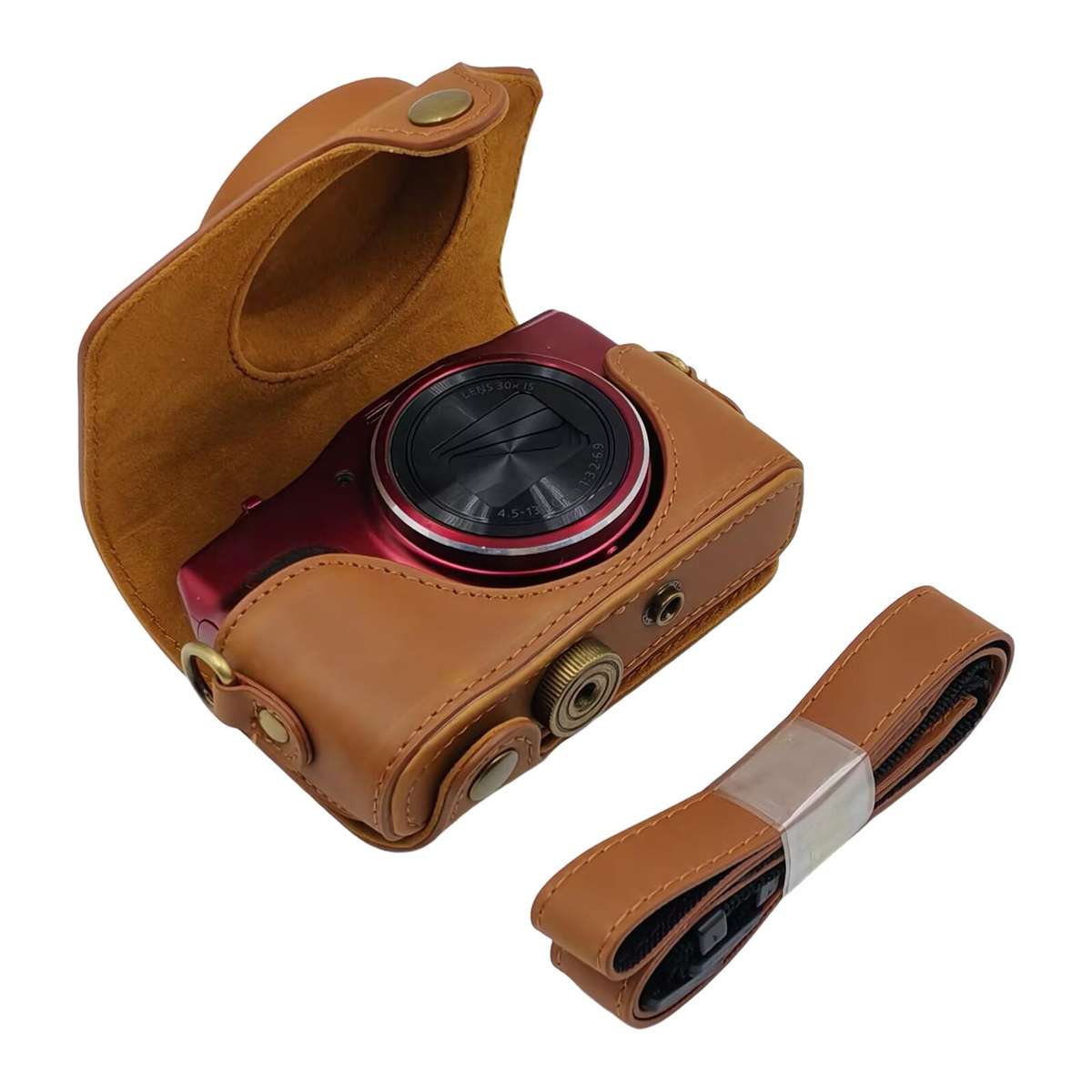 For Canon PowerShot SX710 HS / SX700 HS Retro Leather Full Body Camera Cover Bag with Strap(Brown)