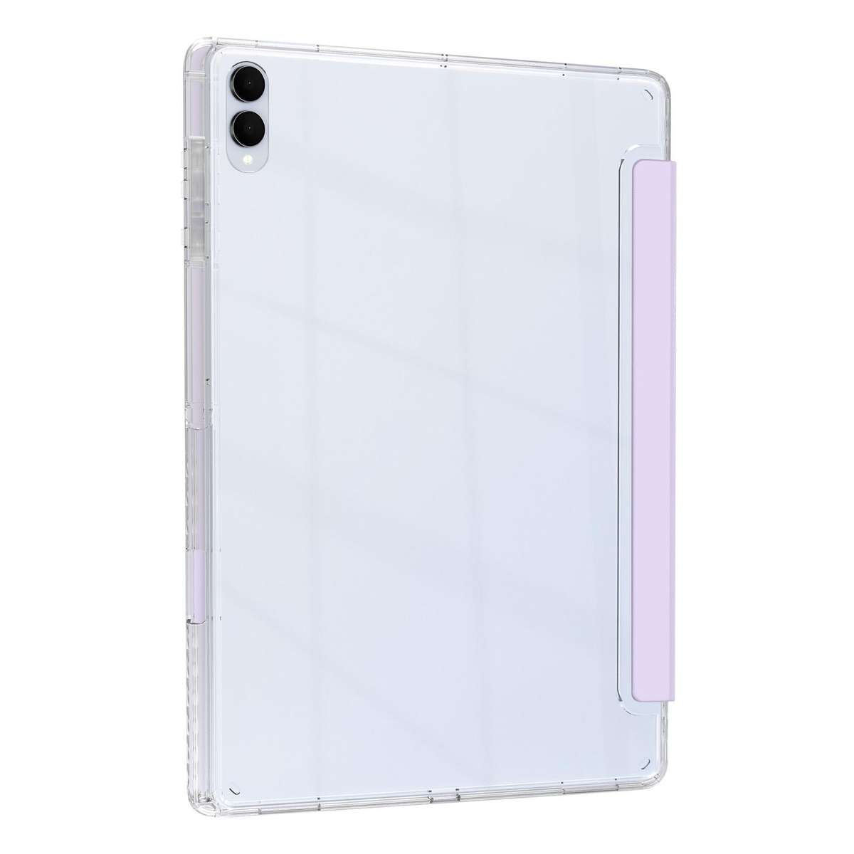 For Samsung Galaxy Tab S11 Ultra Clear Acrylic Deformation Leather Tablet Case(Light Purple)