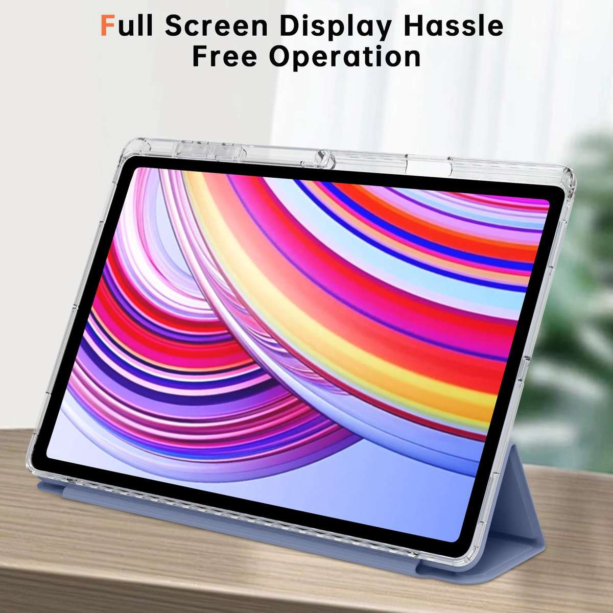 For Samsung Galaxy Tab S11 Ultra Clear Acrylic Deformation Leather Tablet Case(Lavender)
