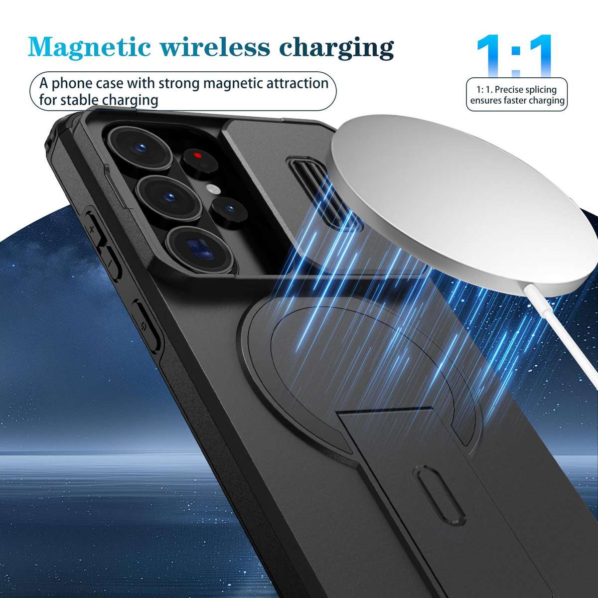 For Samsung Galaxy S26 Ultra 5G Sliding Camshield MagSafe Holder Phone Case(Black)