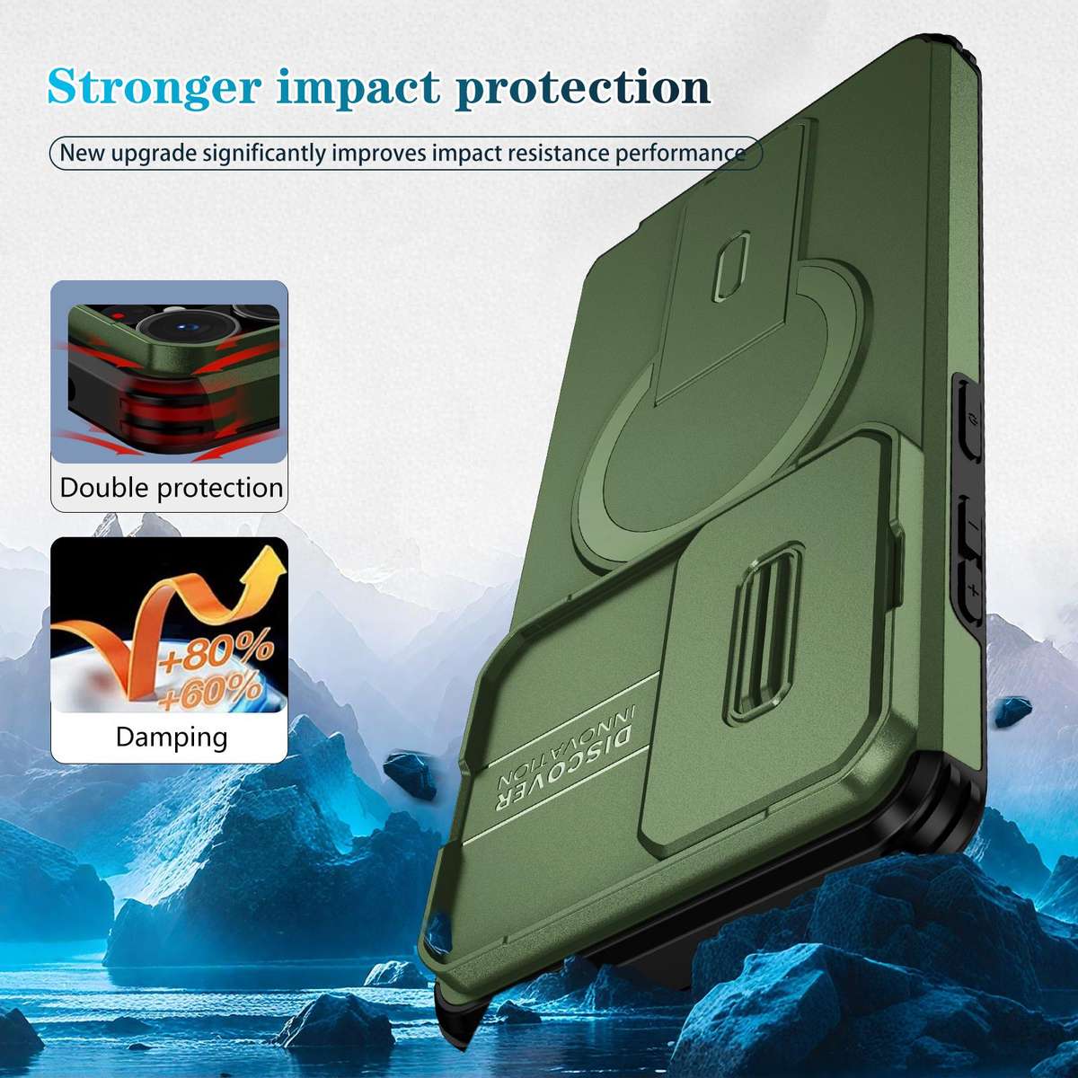 For Samsung Galaxy S26 Ultra 5G Sliding Camshield MagSafe Holder Phone Case(Green)