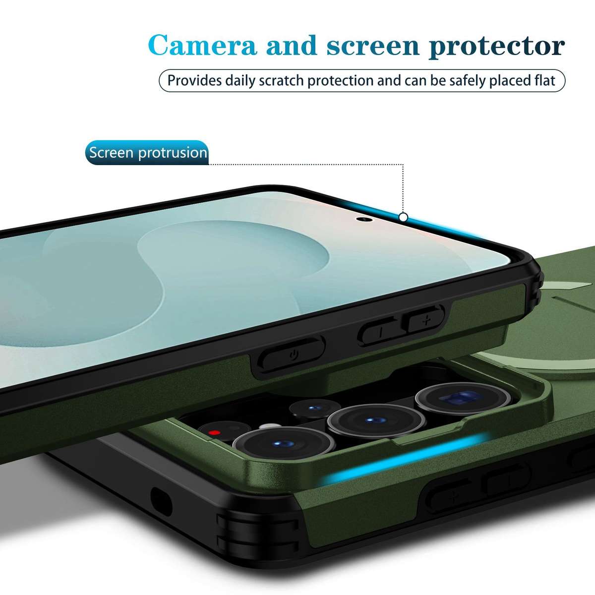 For Samsung Galaxy S26 Ultra 5G Sliding Camshield MagSafe Holder Phone Case(Green)