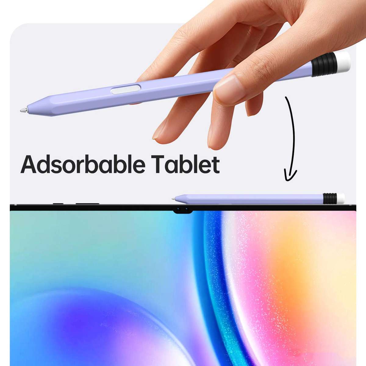 For Samsung Galaxy Tab S11 / S11 Ultra Anti-roll Silicone Protective Stylus Pen Case(Blue)