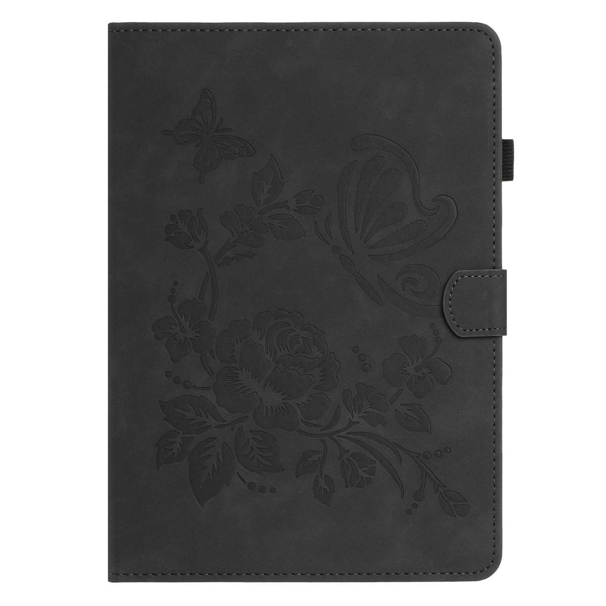 For Samsung Galaxy Tab S5e 10.5 T720 Butterfly Loves Flowers Embossed Leather Smart Tablet Case(Bl