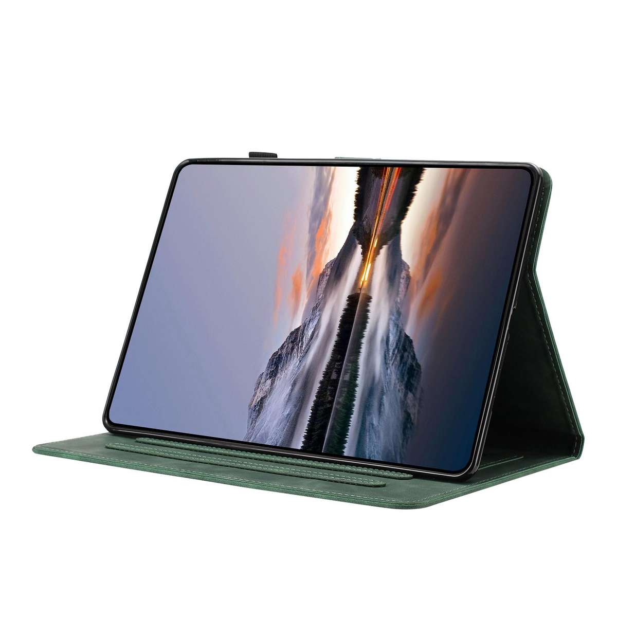 For Samsung Galaxy Tab A 10.1 2019 Butterfly Loves Flowers Embossed Leather Tablet Case(Green)