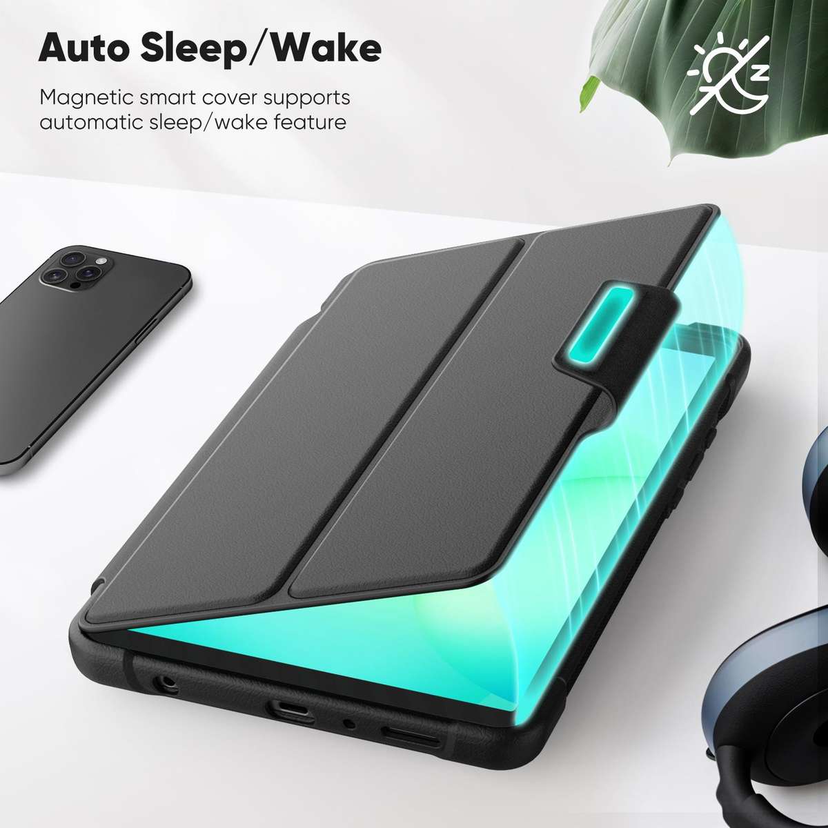 For Samsung Galaxy Tab A11+ / A9+ Honeycomb Magnetic Rotation Holder Leather Smart Tablet Case(Pin