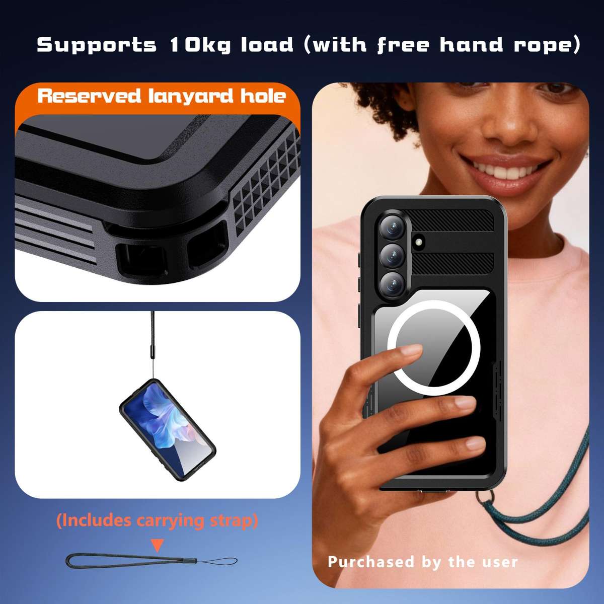 For Samsung Galaxy S26+ 5G RedPepper IP68 Waterproof Triple-proof MagSafe Phone Case(Black)