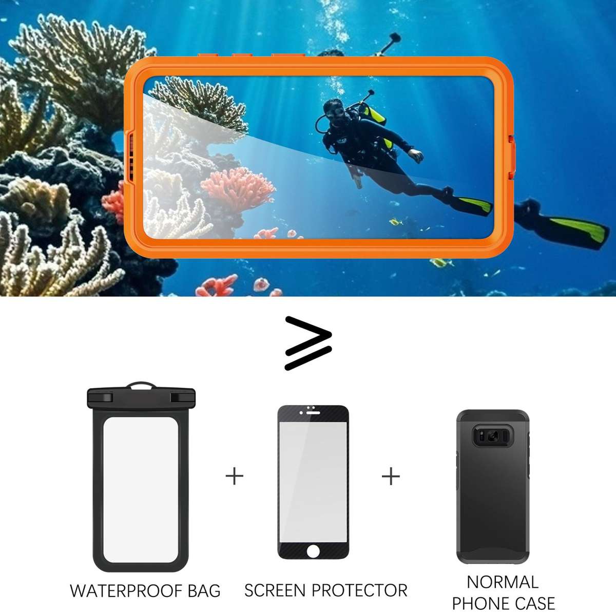 For Samsung Galaxy S26+ 5G RedPepper IP68 Waterproof Triple-proof MagSafe Phone Case(Orange)