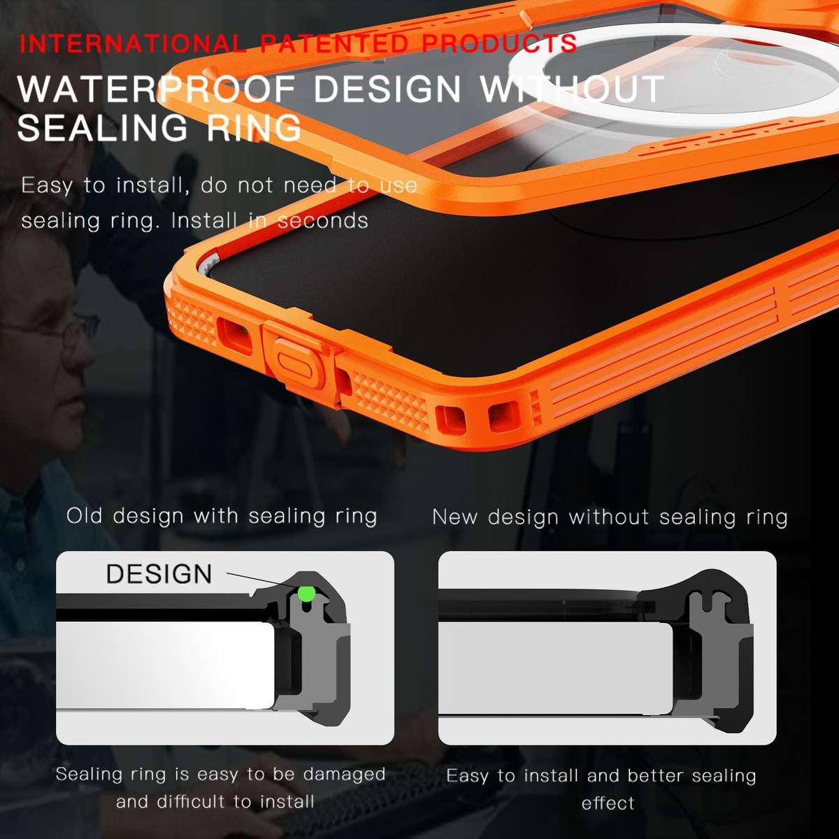 For Samsung Galaxy S26+ 5G RedPepper IP68 Waterproof Triple-proof MagSafe Phone Case(Orange)