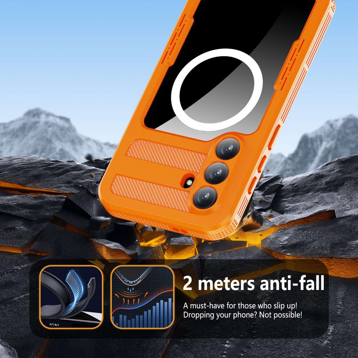For Samsung Galaxy S26+ 5G RedPepper IP68 Waterproof Triple-proof MagSafe Phone Case(Orange)