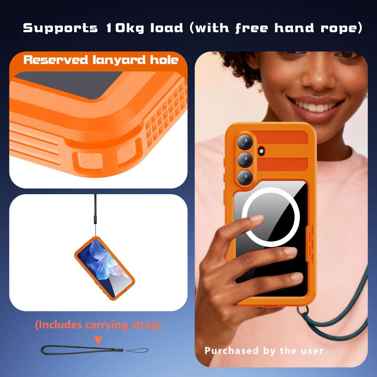 For Samsung Galaxy S26+ 5G RedPepper IP68 Waterproof Triple-proof MagSafe Phone Case(Orange)