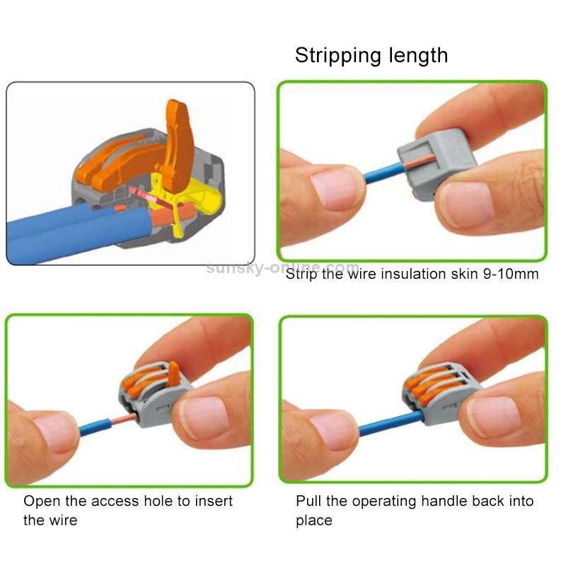 10 PCS 4 Port PCT Series Architectural Wiring Connector LED Lamp Conductor Distributor Junction Bo