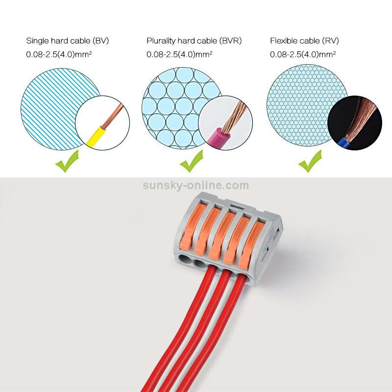 10 PCS 4 Port PCT Series Architectural Wiring Connector LED Lamp Conductor Distributor Junction Bo