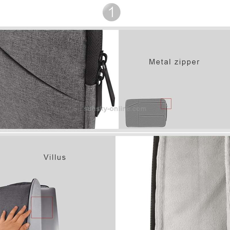 Universal Multiple Pockets Wearable Oxford Cloth Soft Portable Simple Business Laptop Tablet Bag