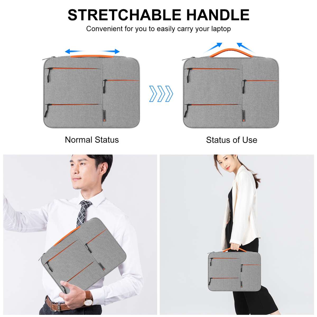 HAWEEL 13.0 inch Sleeve Case Zipper Briefcase Laptop Handbag For Macbook, Samsung, Lenovo Thinkpad